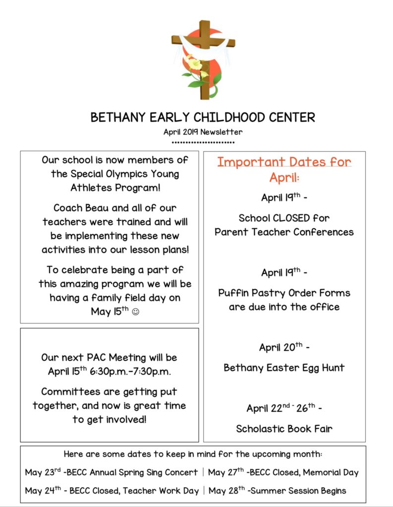 BECC April 2019 Newsletter 